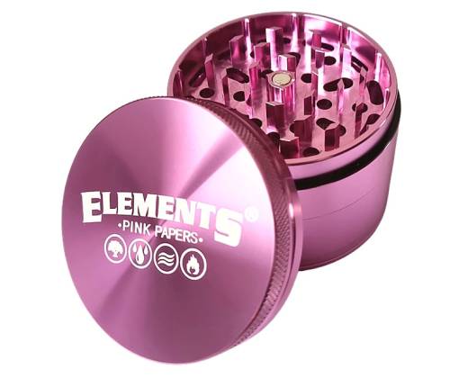 Elements Grinder Τρίφτης Pink 55mm Aluminium - 4 Parts - Τιμή: 19,50€