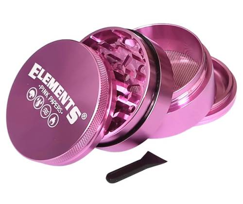 Elements Grinder Τρίφτης Pink 55mm Aluminium - 4 Parts - Τιμή: 19,50€
