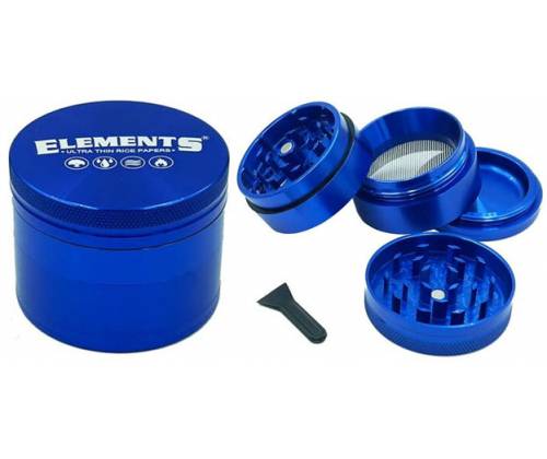 Elements Grinder Τρίφτης Μπλε Medium 55mm Aluminium - 4 Parts - Τιμή: 18,50€