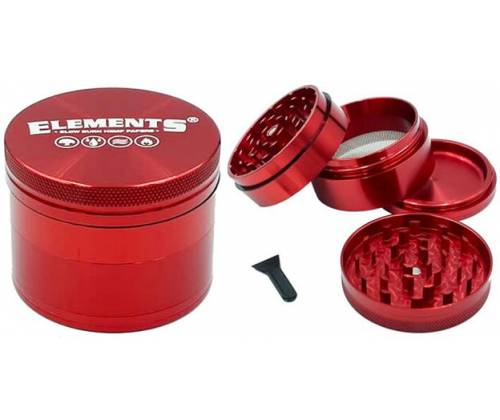 Elements Grinder Τρίφτης Κόκκινο Large 61mm Aluminium - 4 Parts - Τιμή: 19,50€
