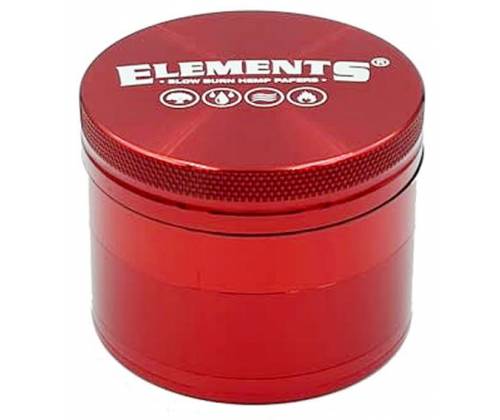 Elements Grinder Τρίφτης Κόκκινο Large 61mm Aluminium - 4 Parts - Τιμή: 19,50€
