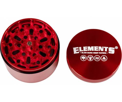 Elements Grinder Τρίφτης Κόκκινο Large 61mm Aluminium - 4 Parts - Τιμή: 19,50€