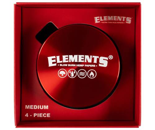Elements Grinder Τρίφτης Κόκκινο Medium 55mm Aluminium - 4 Parts - Τιμή: 18,50€
