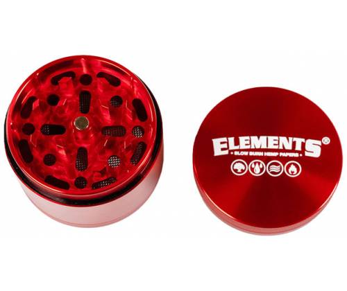 Elements Grinder Τρίφτης Κόκκινο Medium 55mm Aluminium - 4 Parts - Τιμή: 18,50€