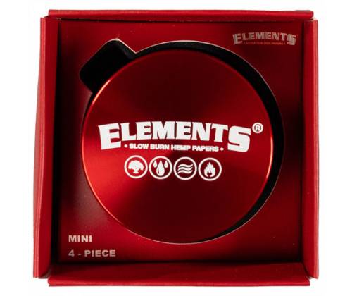 Elements Grinder Τρίφτης Κόκκινο Mini 38mm Aluminium - 4 Parts - Τιμή: 17,50€