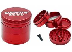 Elements Grinder Τρίφτης Κόκκινο Small 49mm Aluminium - 4 Parts