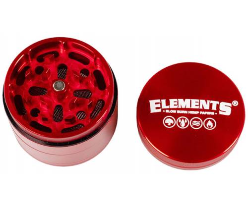 Elements Grinder Τρίφτης Κόκκινο Small 49mm Aluminium - 4 Parts - Τιμή: 17,50€