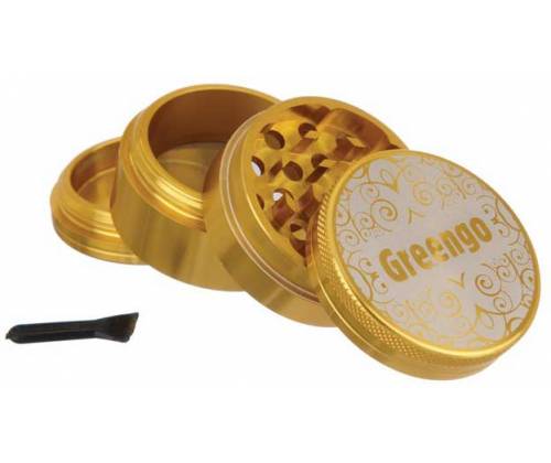 Greengo Grinder Τρίφτης Χρυσό 50mm Aluminium - 4 Parts - Τιμή: 16,90€