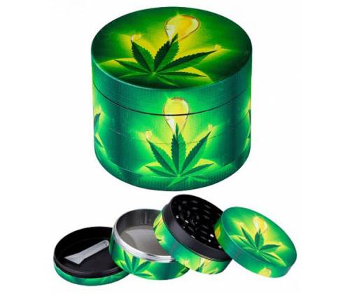 Grinder Τρίφτης Green Leaf 50mm Aluminium - 4 Parts - Τιμή: 12,50€