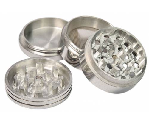 Grinder Τρίφτης Μεταλλικός Ασημί 55mm - 4 Parts - Τιμή: 6,90€