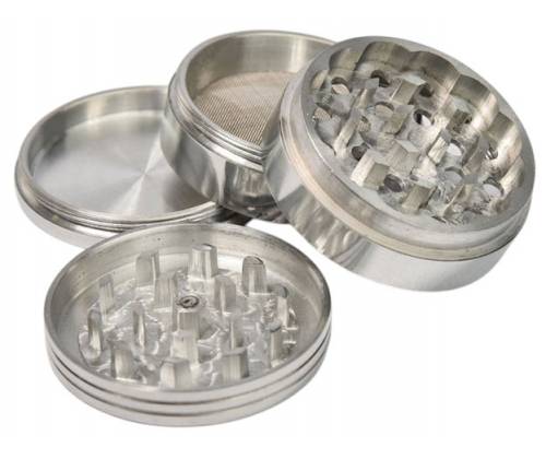 Grinder Τρίφτης Μεταλλικός Ασημί 60mm - 4 Parts - Τιμή: 7,70€