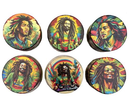 Grinder Τρίφτης 50mm Bob Rasta- 4 Parts Διάφορα Σχέδια - Τιμή: 9,70€