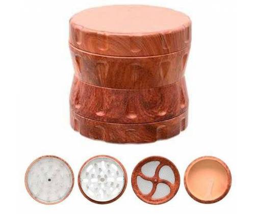 Atomic Grinder Τρίφτης Ξύλινος 63mm Καφέ Σκούρο - 4 Parts - Τιμή: 16,50€