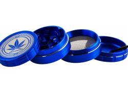 Amsterdam Grace Glass Aluminium Grinder Τρίφτης Μπλε 50mm - 4 Parts