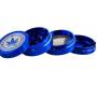 Amsterdam Grace Glass Aluminium Grinder Τρίφτης Μπλε 50mm - 4 Parts - Τιμή: 13,50€