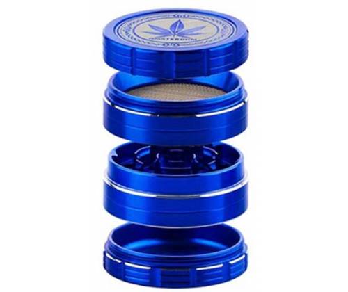 Amsterdam Grace Glass Aluminium Grinder Τρίφτης Μπλε 50mm - 4 Parts - Τιμή: 13,50€