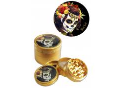 Black Leaf Grinder Τρίφτης Mexican Skull 50mm Aluminium - 4 Parts