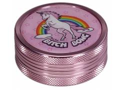 Grinder Τρίφτης 50mm Αλουμίνιο Σχέδιο Bitch Bong Pink - 2 Parts