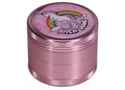 Grinder Τρίφτης 50mm Αλουμίνιο Σχέδιο Bitch Bong Pink - 4 Parts