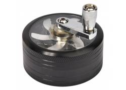 Grinder Τρίφτης Μεταλλικός Μύλος 60mm με Κουμπί Καθαρισμού  - Black 2 Parts