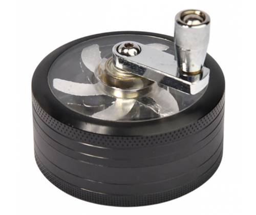 Grinder Τρίφτης Μεταλλικός Μύλος 60mm με Κουμπί Καθαρισμού  - Black 3 Parts - Τιμή: 9,90€