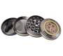 Grinder Τρίφτης Μύλος Grace Glass Amsterdam 63mm Μαύρο - 4 Parts (05030BK) - Τιμή: 18,90€