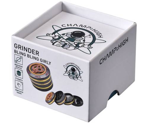 Grinder Τρίφτης Μύλος Grace Glass Amsterdam 63mm Μαύρο - 4 Parts (05030BK) - Τιμή: 18,90€