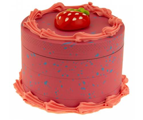 Grinder Τρίφτης Αλουμινίου Cake Strawberry 63mm Red - 4 parts - Τιμή: 19,50€