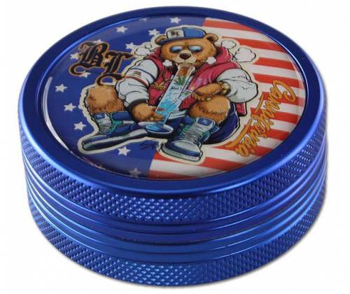 Grinder Τρίφτης 50mm Αλουμίνιο Σχέδιο Cannifornia Blue - 2 Parts - Τιμή: 13,50€