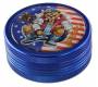 Grinder Τρίφτης 50mm Αλουμίνιο Σχέδιο Cannifornia Blue - 2 Parts - Τιμή: 13,50€