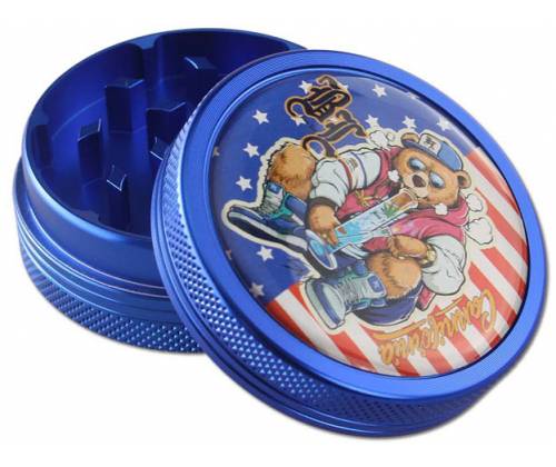 Grinder Τρίφτης 50mm Αλουμίνιο Σχέδιο Cannifornia Blue - 2 Parts - Τιμή: 13,50€