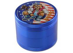 Grinder Τρίφτης 50mm Αλουμίνιο Σχέδιο Cannifornia Blue - 4 Parts