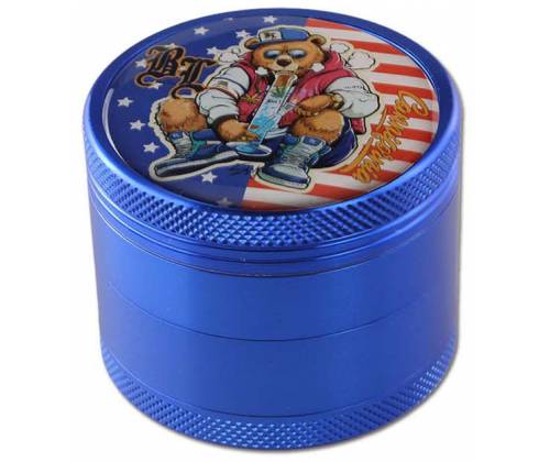 Grinder Τρίφτης 50mm Αλουμίνιο Σχέδιο Cannifornia Blue - 4 Parts - Τιμή: 17,50€