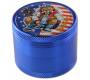 Grinder Τρίφτης 50mm Αλουμίνιο Σχέδιο Cannifornia Blue - 4 Parts - Τιμή: 17,50€