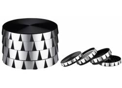 Grinder Τρίφτης CNC Silver Black 55mm - 4 Parts