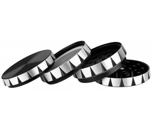 Grinder Τρίφτης CNC Silver Black 55mm - 4 Parts - Τιμή: 17,90€