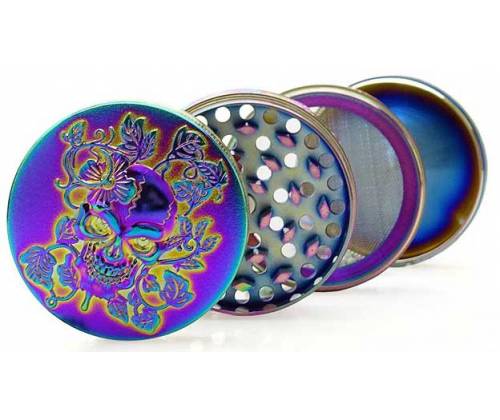 Grinder Τρίφτης Floral Skull 50mm - 4 Parts - Τιμή: 12,50€