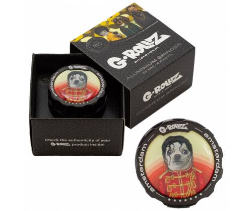 G-Rollz Aluminium Grinder Τρίφτης 43mm Μαύρο «Pop | Dog» - 4 Parts - Τιμή: 19,50€
