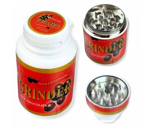 Grinder Plastic Chewing Gum 45mm - Red 3 Parts -  Price: 6,20€