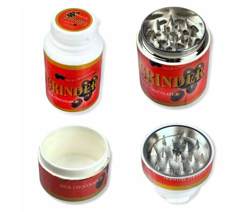 Grinder Plastic Chewing Gum 45mm - Red 3 Parts -  Price: 6,20€