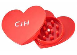 Champ Grinder Τρίφτης Πλαστικός Σχέδιο Καρδιά - 2 Parts Κόκκινο