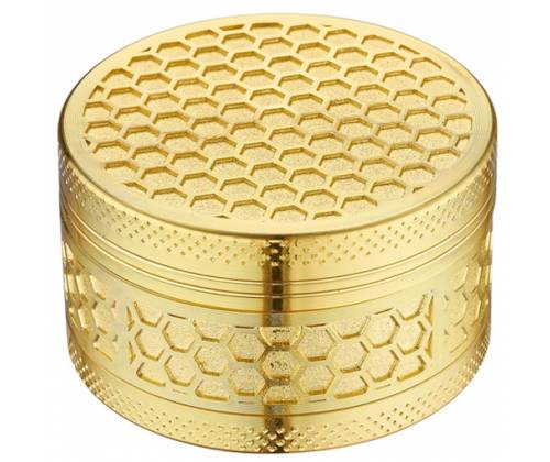 Grinder Τρίφτης Honeycomb Gold 50mm - 3 Parts - Τιμή: 14,90€