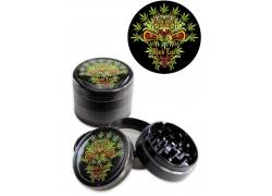 Black Leaf Grinder Τρίφτης Leaf Skull 50mm Aluminium - 4 Parts