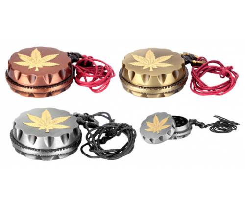 Super Heroes Grinder Τρίφτης Pocket Leaf με Λουράκι Λαιμού 40mm - 2 Parts Ασημί - Τιμή: 6,90€