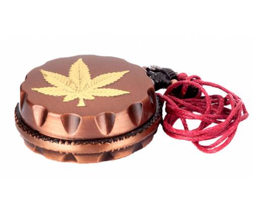 Super Heroes Grinder Τρίφτης Pocket Leaf με Λουράκι Λαιμού 40mm - 2 Parts Χαλκός - Τιμή: 6,90€