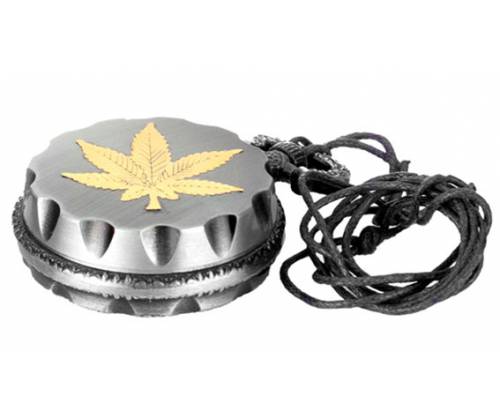 Super Heroes Grinder Τρίφτης Pocket Leaf με Λουράκι Λαιμού 40mm - 2 Parts Ασημί - Τιμή: 6,90€