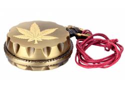 Super Heroes Grinder Τρίφτης Pocket Leaf με Λουράκι Λαιμού 40mm - 2 Parts Μπρονζέ