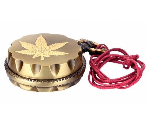 Super Heroes Grinder Τρίφτης Pocket Leaf με Λουράκι Λαιμού 40mm - 2 Parts Μπρονζέ - Τιμή: 6,90€