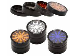 Amsterdam Grinder Τρίφτης Lightning Window 63mm - 4 parts  (αλουμίνιο) JK07MIX