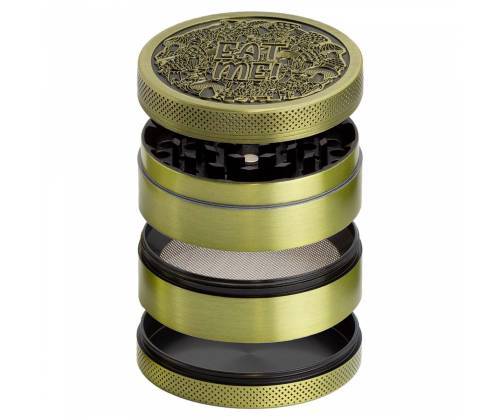 Amsterdam Grinder Τρίφτης Shroom 63mm Gold - 4 parts (αλουμίνιο) - Τιμή: 14,50€